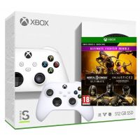 Microsoft Xbox Series S 512Gb + Mortal Kombat 11 Ultimate + Injustice 2 Legendary Edition (російські субтитри) + дод. Геймпад Microsoft Xbox Series X, S (Robot White)
