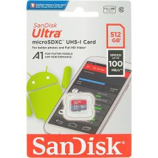 Карта памяти SanDisk MicroSD 512Gb Ultra microSDXC, 150MB/s, UHS-I, C10, U1, Full HD, A1 (SDSQUAC-512G-GN6MN)