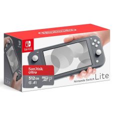 Игровая консоль Nintendo Switch Lite Gray + Карта памяти SanDisk Ultra 512Gb