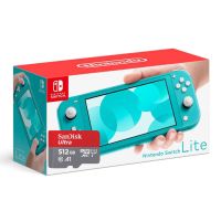 Ігрова консоль Nintendo Switch Lite Turquoise + Карта пам'яті SanDisk Ultra 512Gb