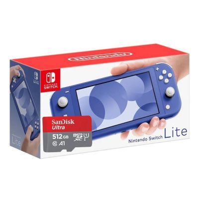 Игровая консоль Nintendo Switch Lite Blue + Карта памяти SanDisk Ultra 512Gb