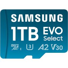 Карта пам'яті Samsung EVO Select microSDXC 160MB/s Full HD & 4K UHD, UHS-I, U3, A2, V30 1Tb + SD-adapter (MB-ME1T0SA/AM)