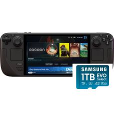 Ігрова консоль Valve Steam Deck OLED 512GB Black + Карта пам'яті Samsung 1Tb