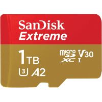 Карта памяти SanDisk Extreme microSDXC 1Tb 190 MB/s UHS-I V30 U3 + SD-adapter (SDSQXAV-1T00-GN6MN)