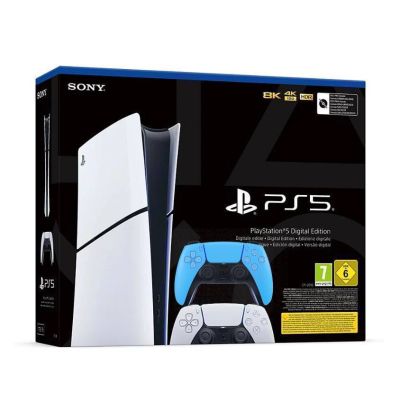 Игровая консоль Sony PlayStation 5 Slim Digital Edition 1Tb + DualSense (Ice Blue) 