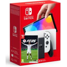 Игровая консоль Nintendo Switch (OLED model) White + Игра EA SPORTS FC 25 (русская версия)