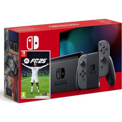 Игровая консоль Nintendo Switch Gray (Upgraded version) + Игра EA SPORTS FC 25 (русская версия)