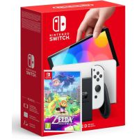 Игровая консоль Nintendo Switch (OLED model) White + Игра The Legend of Zelda: Echoes of Wisdom (русская версия)