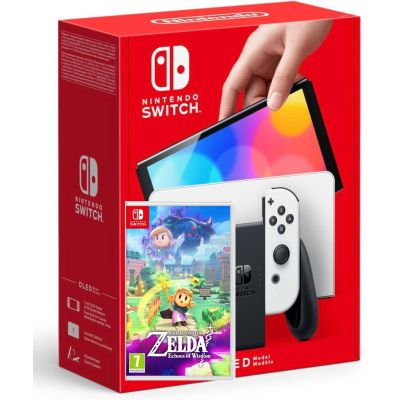 Игровая консоль Nintendo Switch (OLED model) White + Игра The Legend of Zelda: Echoes of Wisdom (русская версия)