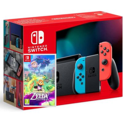 Ігрова консоль Nintendo Switch Neon Blue-Red (Upgraded version) + Гра The Legend of Zelda: Echoes of Wisdom (російська версія)