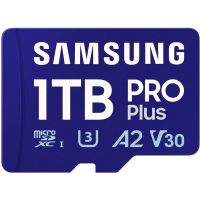 Карта пам'яті Samsung PRO Plus microSDXC 180MB/s Full HD & 4K UHD, UHS-I, U3, A2, V30 1Tb + SD-adapter (MB-MD1T0SA/AM)