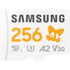 Карта пам'яті Samsung PRO Plus Sonic The Hedgehog microSDXC 180MB/s Full HD & 4K UHD, UHS-I, U3, A2, V30 256Gb + SD-adapter (MB-MD256SA/LC1)
