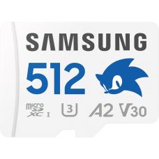 Карта памяти Samsung PRO Plus Sonic The Hedgehog microSDXC 180MB/s Full HD & 4K UHD, UHS-I, U3, A2, V30 512Gb + SD-adapter (MB-MD512SA/LC1)