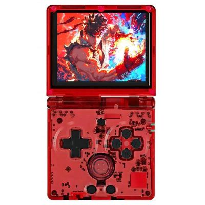 Ігрова консоль ANBERNIC RG35XXSP + 5000 Ігор 64GB (Red Transparent)