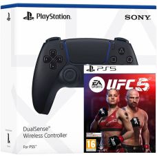 Геймпад Sony DualSense (Midnight Black) + Игра UFC 5 (английская версия)