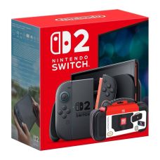 Игровая консоль Nintendo Switch 2 Black + Чехол Deluxe Travel Case (Black)