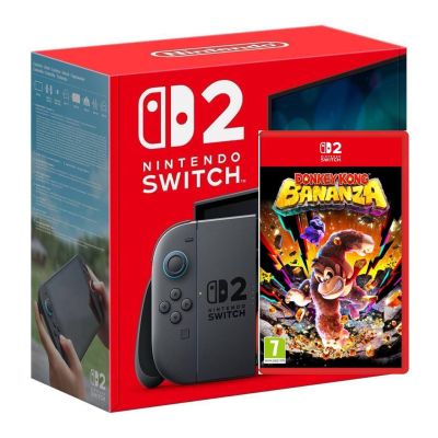 Ігрова консоль Nintendo Switch 2 Black + Гра Donkey Kong Bananza (російські субтитри)