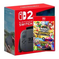 Игровая консоль Nintendo Switch 2 Black + Игра Super Mario Party Jamboree + Jamboree TV (английская версия)