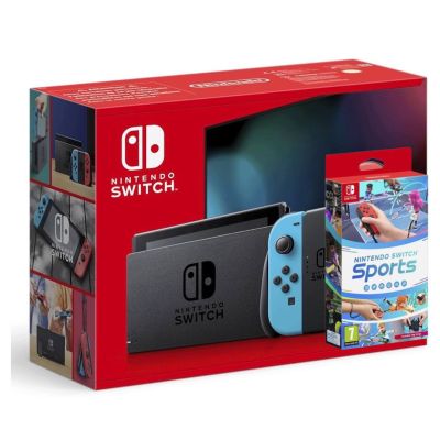 Ігрова консоль Nintendo Switch Neon Blue-Red (Upgraded version) + Гра Nintendo Switch Sports (російська версія) Ігрова консоль Nintendo Switch Neon Blue-Red (Upgraded version) + Гра Nintendo Switch Sports (російська версія)