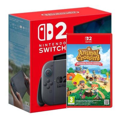 Ігрова консоль Nintendo Switch 2 Black + Гра Animal Crossing New Horizons (російські субтитри)