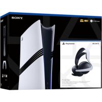 Игровая консоль Sony PlayStation 5 Pro 2Tb + Беспроводная гарнитура PULSE Elite (White) + Чехол