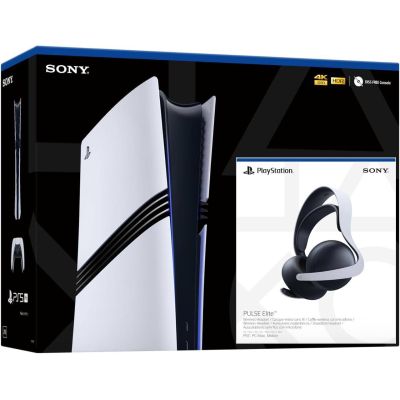 Игровая консоль Sony PlayStation 5 Pro 2Tb + Беспроводная гарнитура PULSE Elite (White) + Чехол