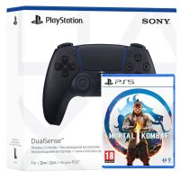 Геймпад Sony DualSense (Midnight Black) + Игра Mortal Kombat 1 (русские субтитры)