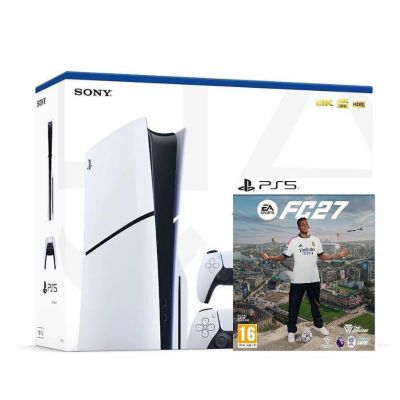 Ігрова консоль Sony PlayStation 5 Slim 1Tb + EA SPORTS FC 27 (російські субтитри) + DualSense (White) Ігрова консоль Sony PlayStation 5 Slim 1Tb + EA SPORTS FC 27 (російські субтитри) + DualSense (White)
