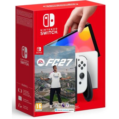 Игровая консоль Nintendo Switch (OLED model) White + Игра EA SPORTS FC 27 (русские субтитры)