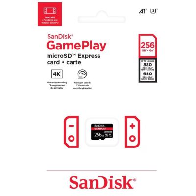 Карта пам'яті SanDisk Micro SD Express 256Gb (GamePlay) для Nintendo Switch 2