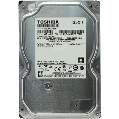 Жесткий диск 3,5" 500Gb Toshiba SATA III 7200 32Mb Mars (DT01ACA050)