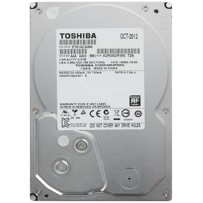 Жесткий диск 3,5" 3Tb Toshiba SATA III 7200 64Mb Mars (DT01ACA300)