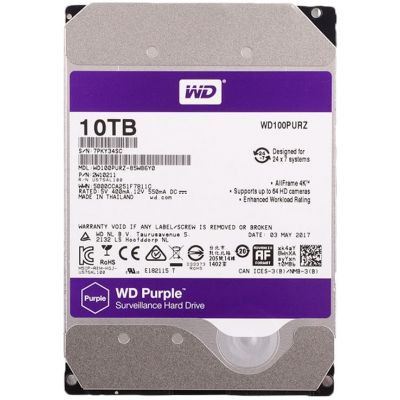 Жорсткий диск 3,5" 10Tb WD SATA III 5400 256Mb Purple (WD100PURZ)