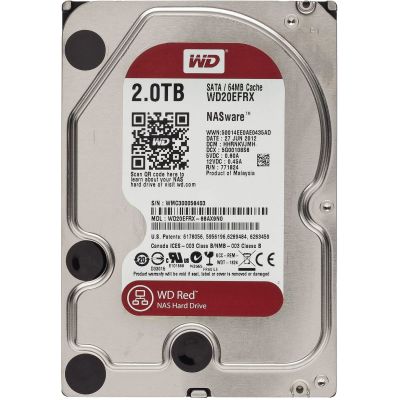 Жесткий диск 3,5" 2Tb WD SATA III 5400-7200 64Mb Red (WD20EFRX)