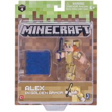 Игровая фигурка Minecraft Alex in Gold Armor серия 4 (19970M)