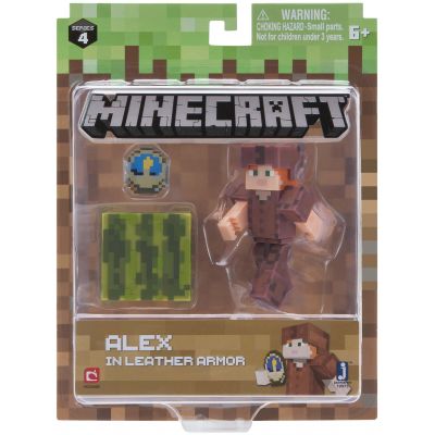 Игровая фигурка Minecraft Alex in Leather Armor серия 4 (19975M)