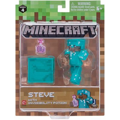 Игровая фигурка Minecraft Steve with Invisibility Potion серия 4 (19976M)