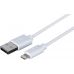 Кабель 2E USB 2.0 to Lightning Cable Single Molding Type, White, 1m (2E-CCLPVC-1MWT) фото  - 0