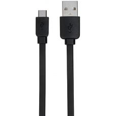 Кабель 2E USB 2.0 to Micro USB Flat Cable Single Molding Type, Black, 1m (2E-CCMPVC-1MBL)