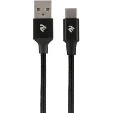 Кабель 2E USB 2.0 to Type-C Alumium Shell Cable, Black, 1m (2E-CCTAL-1M)