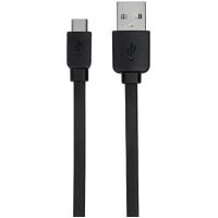 Кабель 2E USB 2.0 to Type-C Flat Single Molding Type, Black, 1m (2E-CCTPVC-1MBL)