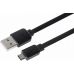 Кабель 2E USB 2.0 to Type-C Flat Single Molding Type, Black, 1m (2E-CCTPVC-1MBL) фото  - 0
