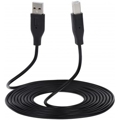 Кабель 2E USB 2.0 (AM/BM) DSTP, 3M, Black (2E-W-3169m3)