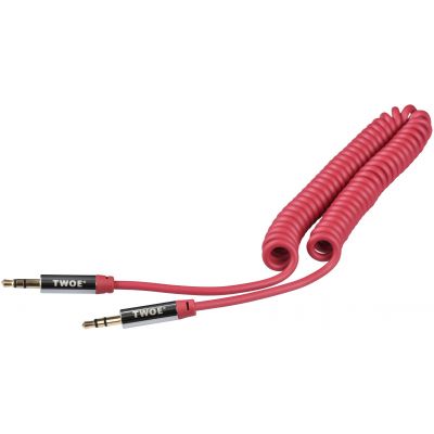 Кабель 2E аудио (jack 3.5мм-M/jack 3.5мм-M),Coiled 1.8м, Red (2E-W3539rd)