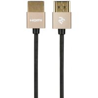 Кабель 2Е HDMI 2.0 Gen2 Ultra Slim cable, Gold ,1м (2E-W9668G-1M)