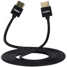 Кабель 2Е HDMI 2.0 (AM/AM) Slim, High Speed, Alumium, Black 2m (2EW-1119-2m)