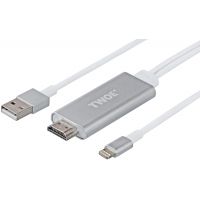 Адаптер 2E Світлодіод HDMI з USB A Male Cable, Alumium Shell, 2m (2EW-2327)