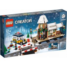 Сельская железнодорожная станция зимой Lego (10259)