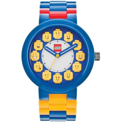Часы наручные Лего Веселая Компания со сменными элементами оформления Синие Lego (9008023)