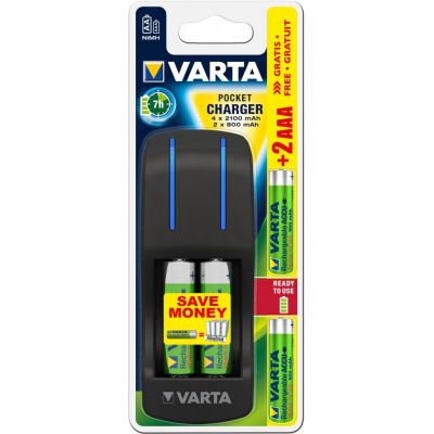 Varta Pocket Charger + 2AA 2100 mAh +2AAA 800 mAh (57642301431)